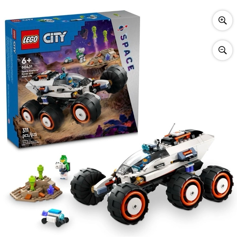 LEGO City Space Explorer Rover and Alien Life Toy, Space Gift for Boys and Girls